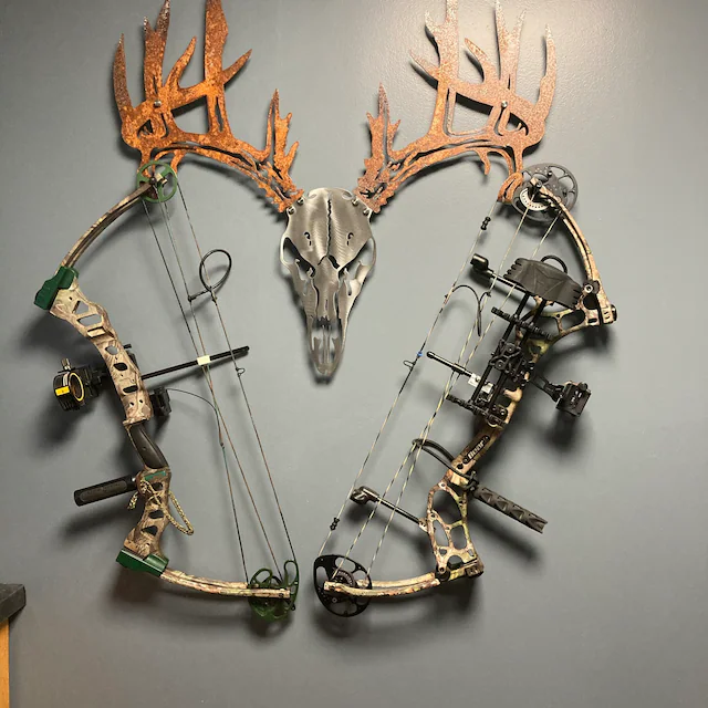 [Copy]Personalized Metal Deer Skull Bow Rack-The best gift for outdoor lovers